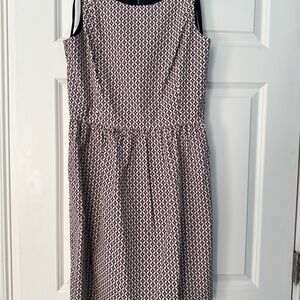 Sleeveless Brooks Brothers Pink Geometric Shift Dress